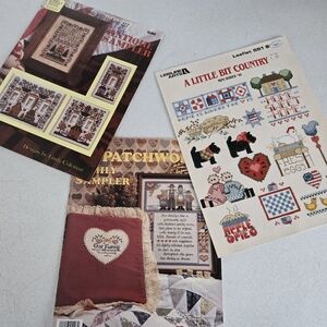 Cross Stitch Pattern Book Lot Vtg